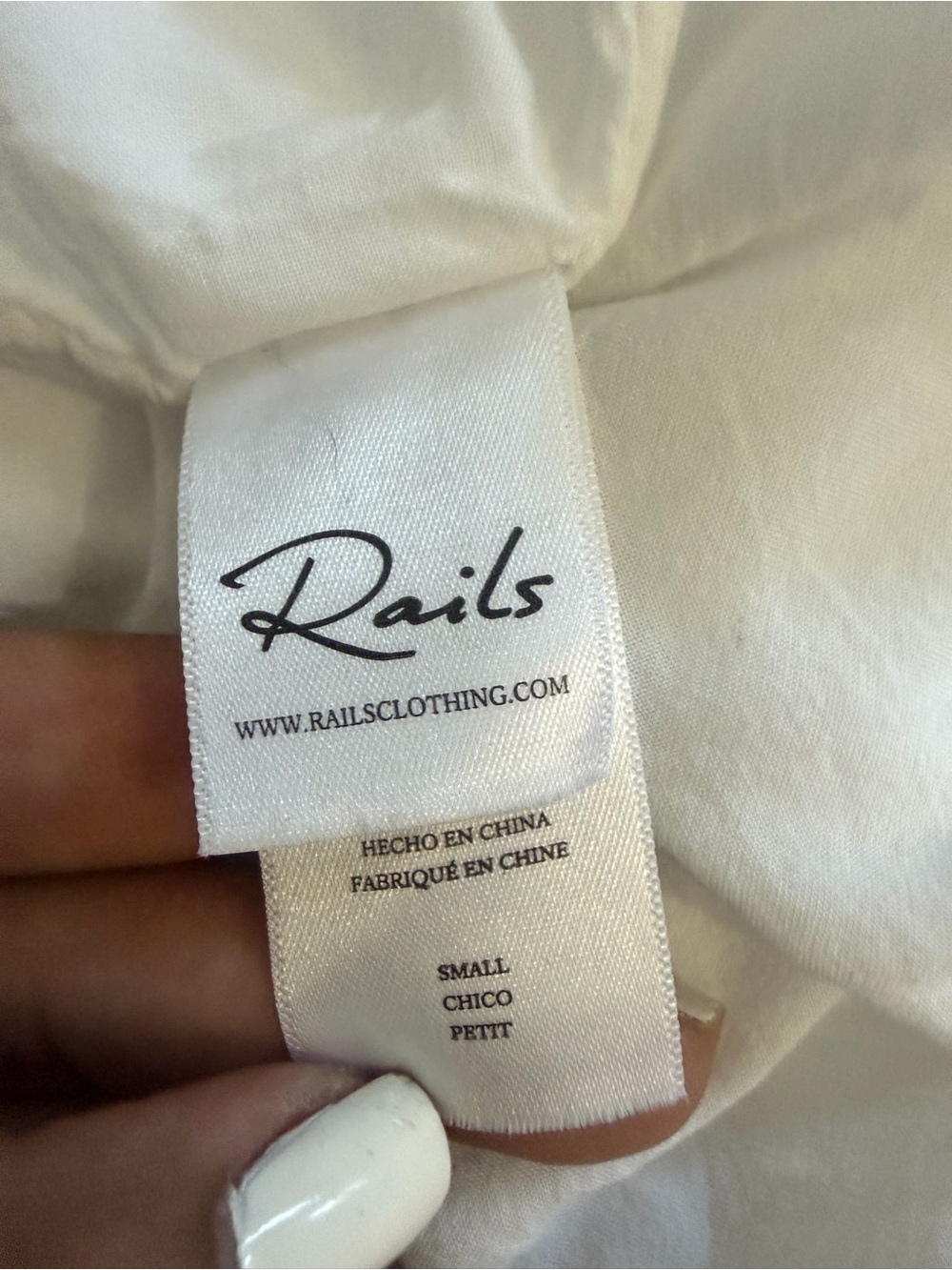 Rails Jasmine White Linen Blend Smocked Waist Mini Dress S - Picture 9 of 10